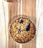 Banana Chunk Blueberry Protein Muffins