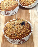 Banana Chunk Blueberry Protein Muffins