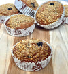 Banana Chunk Blueberry Protein Muffins